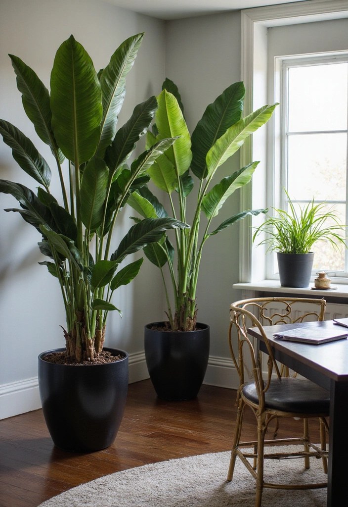 10 Stunning Black & Gold Home Office Aesthetic Ideas That Scream Luxe! - 6. Luxurious Greenery