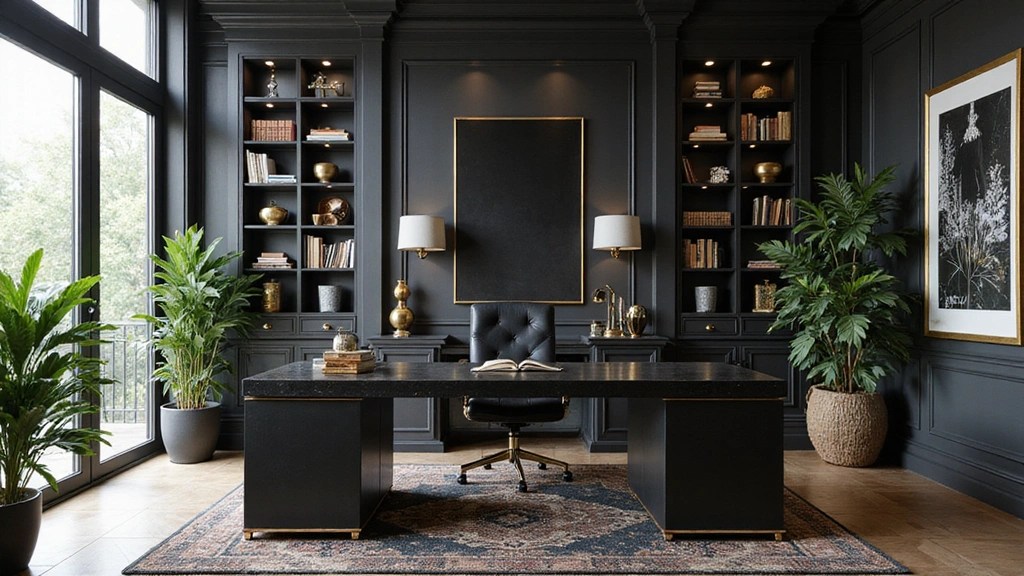 10 Stunning Black & Gold Home Office Aesthetic Ideas That Scream Luxe!