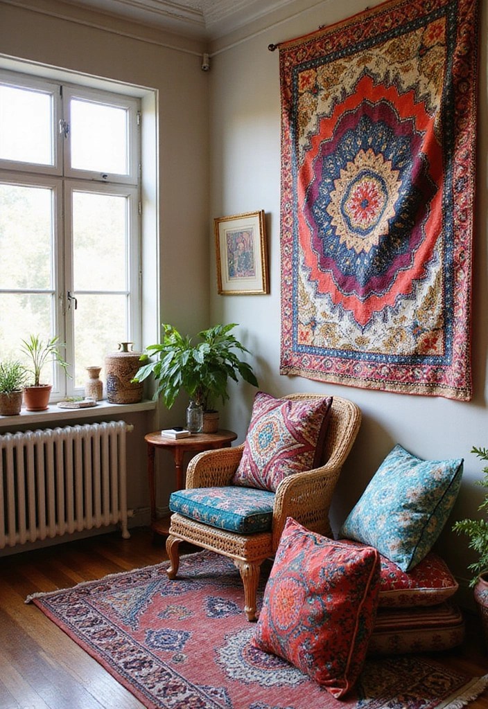 11 California Boho Office Vibes That'll Transform Your Work-from-Home Experience! - 2. Vibrant Textiles and Patterns