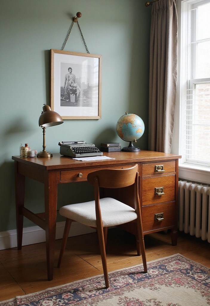 11 California Boho Office Vibes That'll Transform Your Work-from-Home Experience! - 7. Vintage Finds for Character and Charm