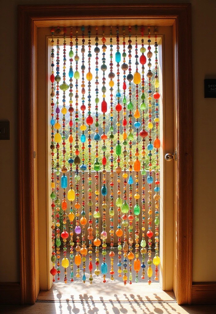 15 Boho Home Decor DIYs That'll Transform Your Space into a Dreamy Oasis! - 13. Colorful Beaded Curtains