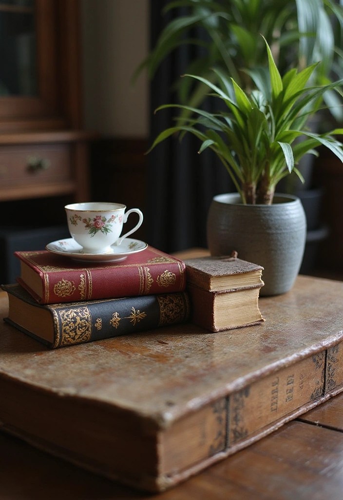 15 Victorian Fairycore Decor Hacks That Make Your Home Feel Like a Storybook! - 7. Decorate with Vintage Books