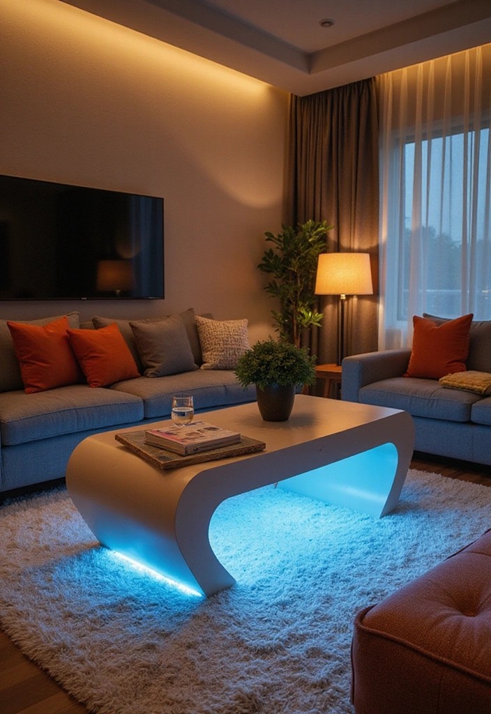 22 DIY Lighting Hacks That Will Brighten Up Your Home (Number 7 Will Shock You!) - 15. DIY LED Coffee Table