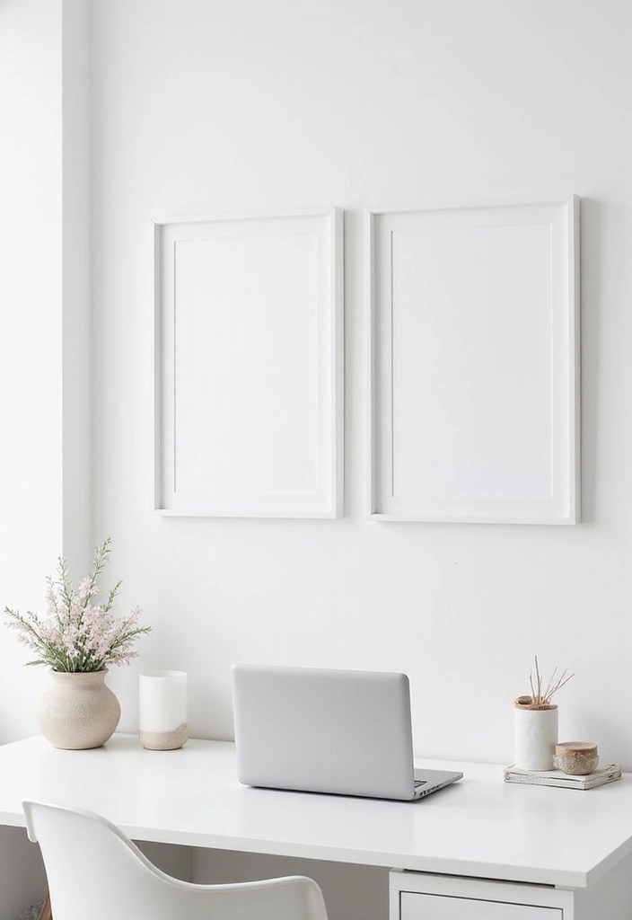 All-White Workspaces That Feel Fresh, Clean & Productive - Artful Inspiration: White Artworks