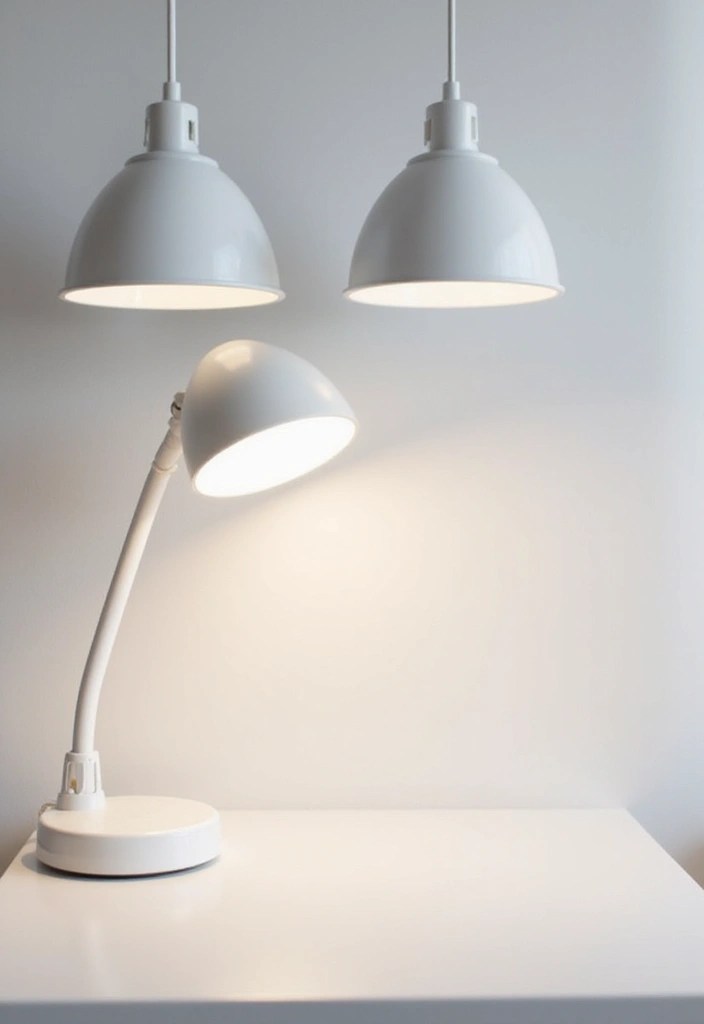 All-White Workspaces That Feel Fresh, Clean & Productive - Functional and Stylish Lighting