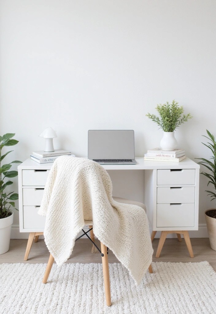 All-White Workspaces That Feel Fresh, Clean & Productive - Incorporating Textures for Depth