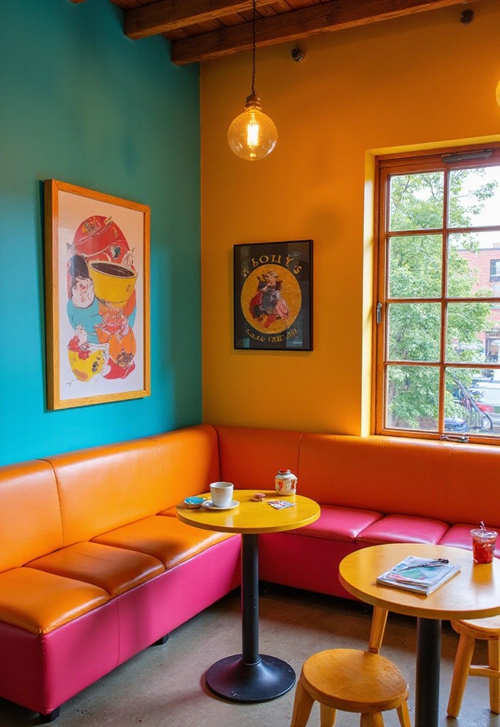 Before and After: Center Your Room Around Coffee with These Stunning Makeover Ideas! - 12. Color Pop: Bold and Bright