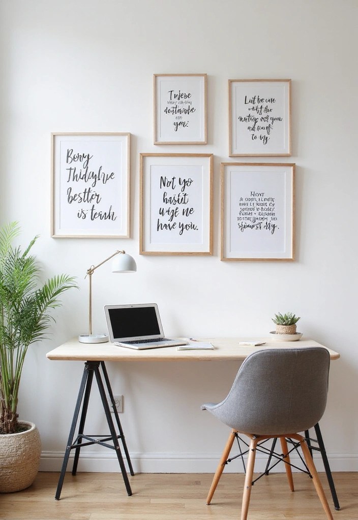Boomer-Friendly Home Office Hacks for Comfort & Efficiency - 9. Inspirational Wall Art