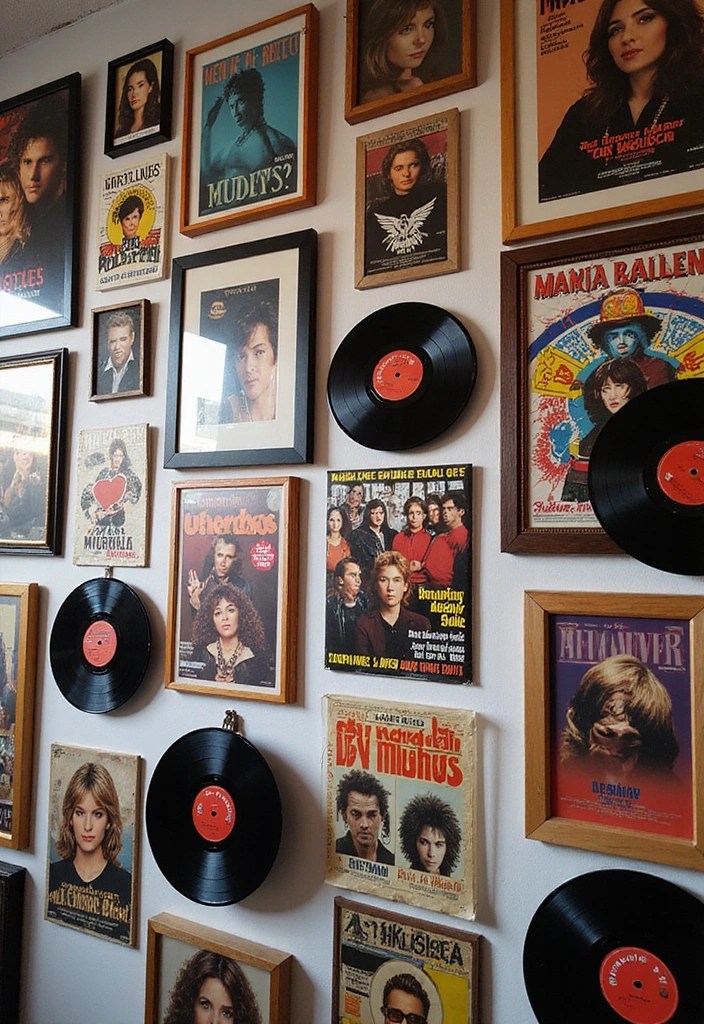 Create a 90s Nostalgia Corner: 10 DIY Living Room Ideas You’ll Adore! - 5. Pop Culture Wall