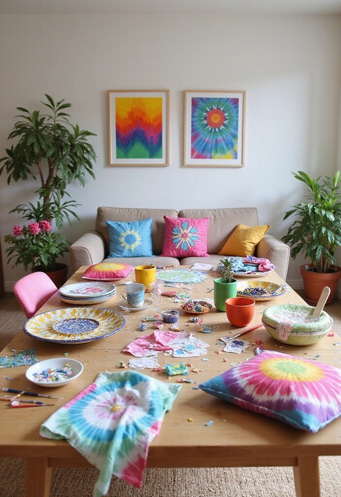 Create a 90s Nostalgia Corner: 10 DIY Living Room Ideas You’ll Adore! - 7. Artsy DIY Projects