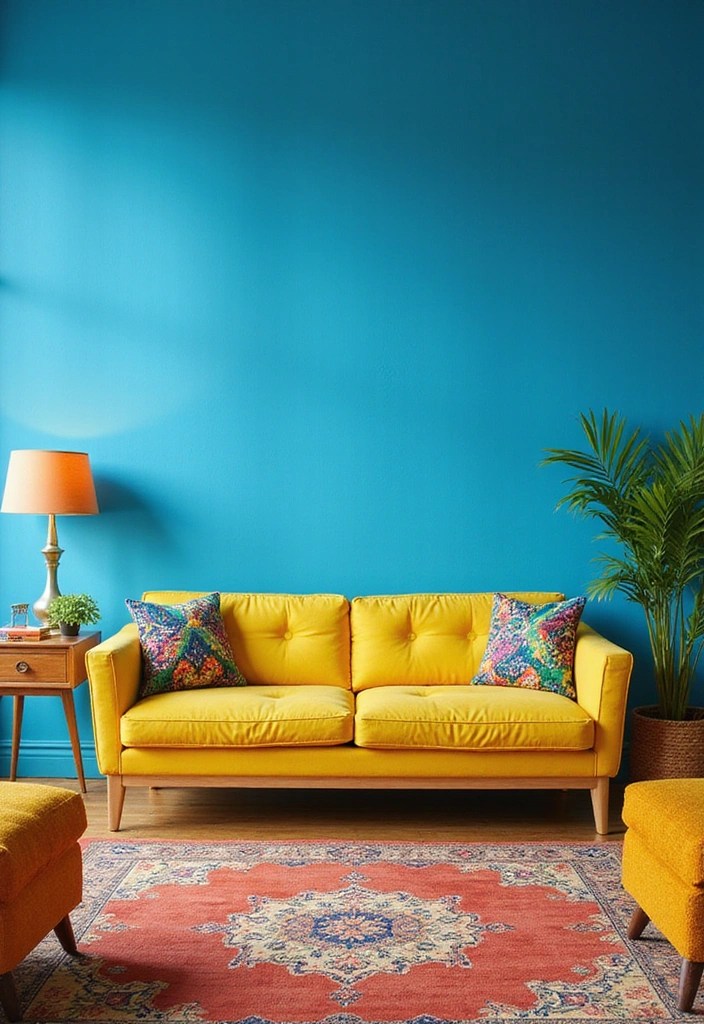 Create a 90s Nostalgia Corner: 10 DIY Living Room Ideas You’ll Adore! - 9. Colorful Wall Paints