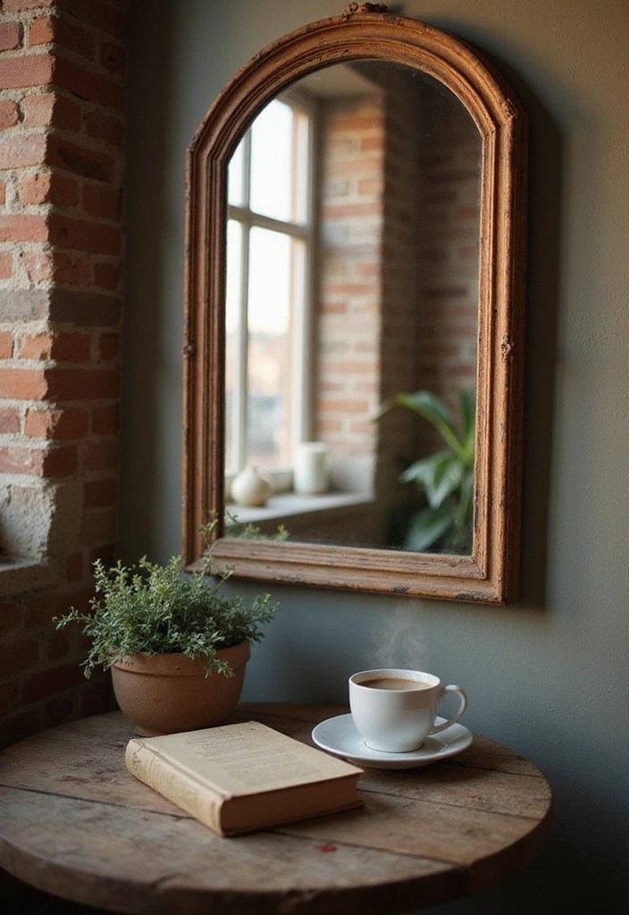 Create a Dreamy Dark Academia Coffee Nook That Inspires Your Soul! - 14. Use Mirrors to Enhance Light and Space