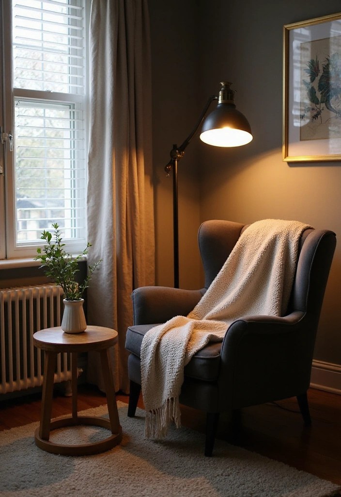 Dare to Go Dark: 15 Home Office Decor Ideas That Inspire Productivity! - 14. Cozy Reading Nooks