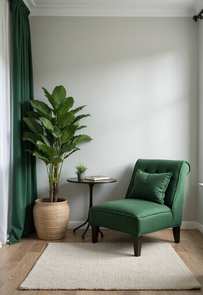 Dare to Go Dark: 15 Home Office Decor Ideas That Inspire Productivity! - 6. Deep Green Accents