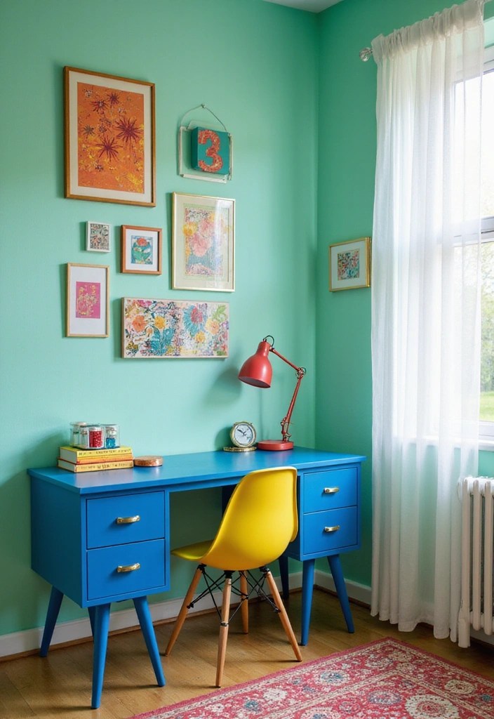 Modern Home Office Ideas That Are Trending Among Gen Z (And Affordable!) - 3. Bold Color Palettes