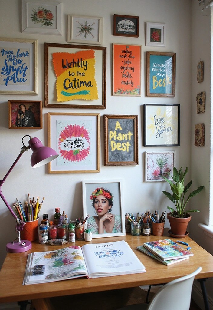 Modern Home Office Ideas That Are Trending Among Gen Z (And Affordable!) - 7. Artistic Touches