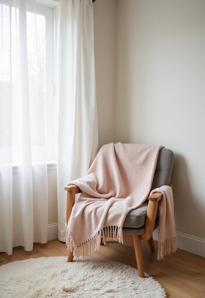 Soft Girl Era Meets Productivity: 9 Pastel Home Office Inspo Ideas to Transform Your WFH Space! - 5. Cozy Textiles