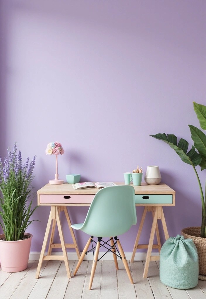 Soft Girl Era Meets Productivity: 9 Pastel Home Office Inspo Ideas to Transform Your WFH Space! - 8. A Soft Color Palette