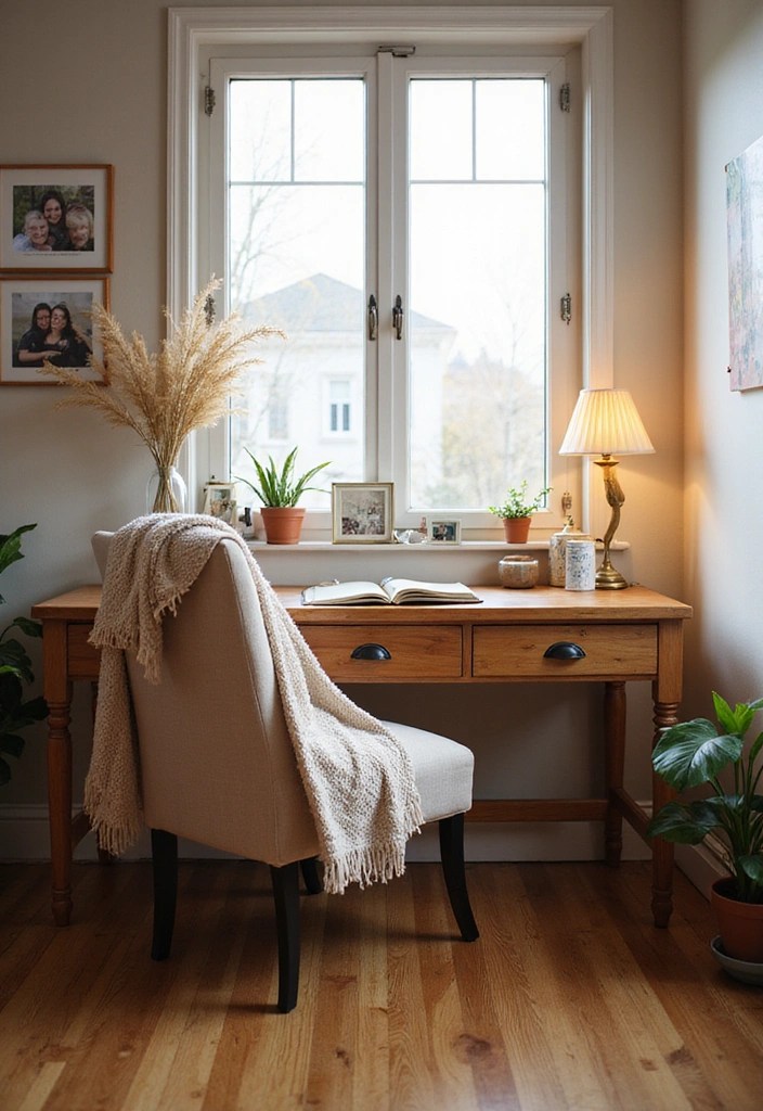 The Ultimate Guide: 10 Best Work From Home Desks for Your Enneagram Personality! - Type 2: The Helper's Cozy and Inviting Workspace
