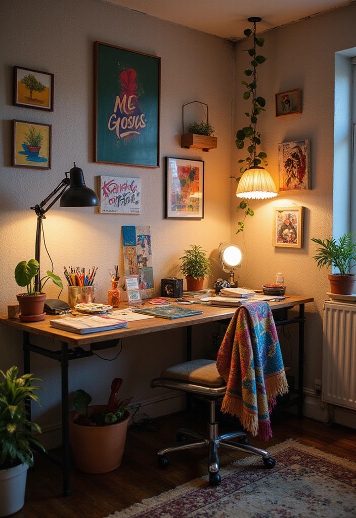 The Ultimate Guide: 10 Best Work From Home Desks for Your Enneagram Personality! - Type 4: The Individualist's Artistic Nook