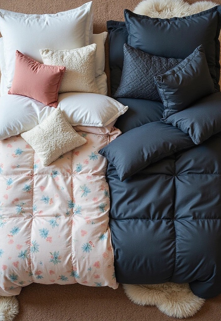 Your Guide to Soft Girl vs. Dark Academia Bedroom Furniture - 11. Bedding: Cozy Layers vs. Luxurious Textures