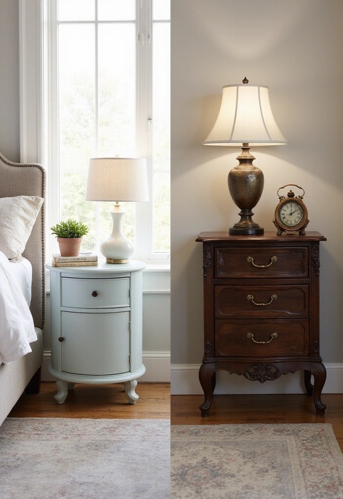 Your Guide to Soft Girl vs. Dark Academia Bedroom Furniture - 3. Nightstands: Cute vs. Classic