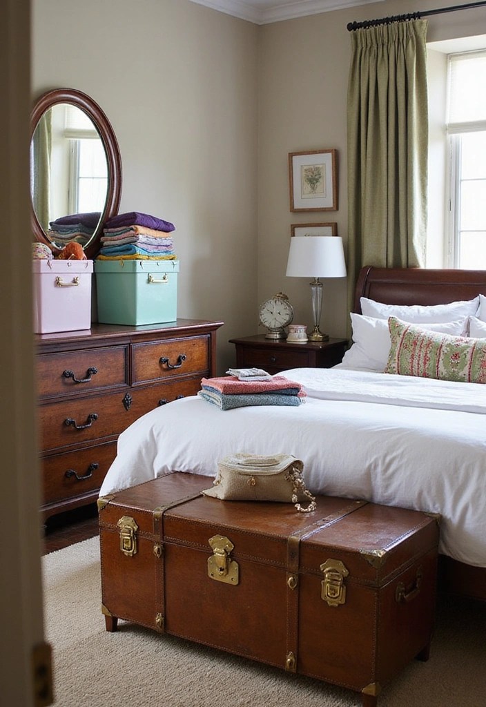 Your Guide to Soft Girl vs. Dark Academia Bedroom Furniture - 8. Storage Solutions: Cute Bins vs. Elegant Trunks