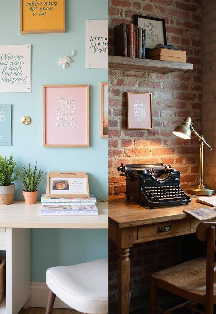 Your Guide to Soft Girl vs. Dark Academia Bedroom Furniture - 9. Desk Spaces: Creative vs. Intellectual