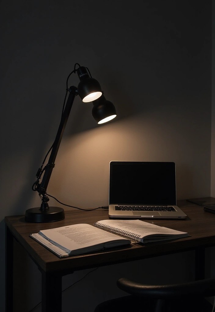 8 Premium Luxe Black Work From Home Accessories to Skyrocket Your Productivity! - 8. Luxurious Black Task Lighting