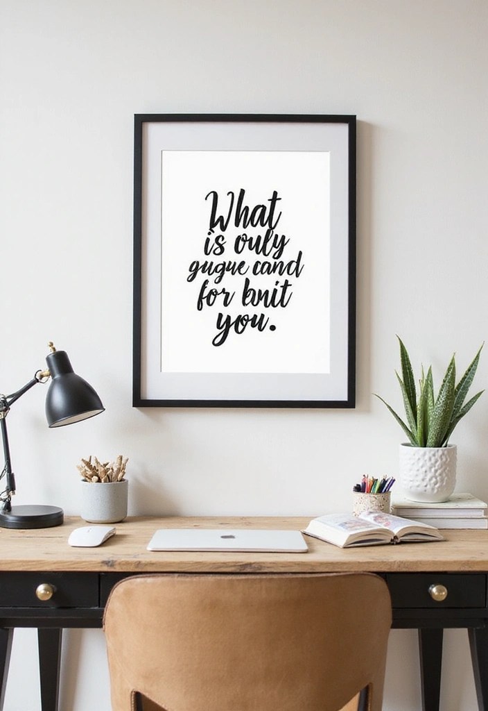 Make Others Jealous with Accents for Your Home Office! - 10. Inspirational Quotes and Typography