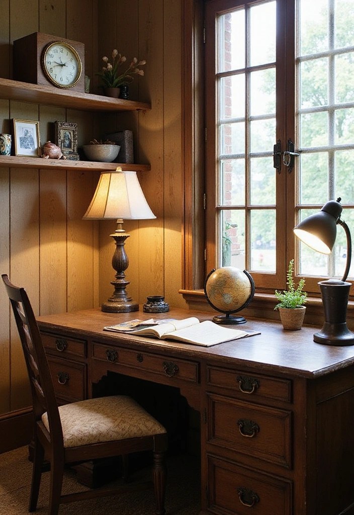 Make Others Jealous with Accents for Your Home Office! - 12. Vintage Finds and Antiques