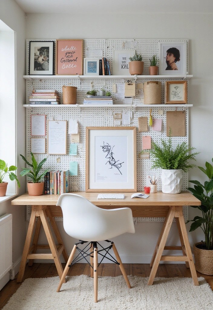 Make Others Jealous with Accents for Your Home Office! - 13. Creative Wall Solutions