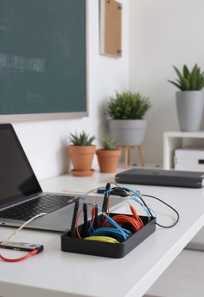 The Ultimate Guide to Creating an ENTJ Workspace: 10 Clutter Solutions! - 4. Cable Management Solutions