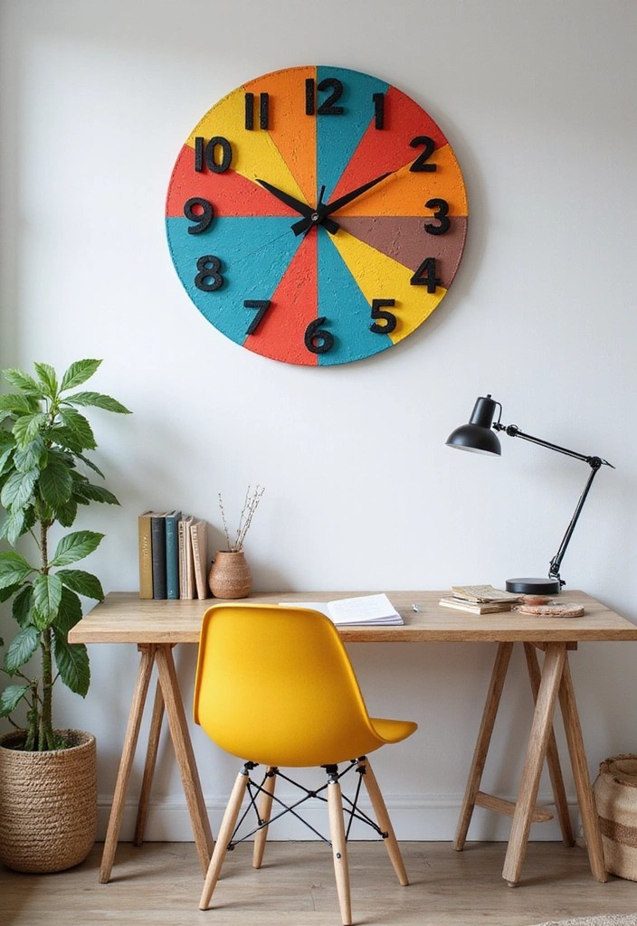 15 Stunning Accent Pieces for Your Home Office That'll Make You Want to Work Overtime! - 15. Colorful Wall Clocks
