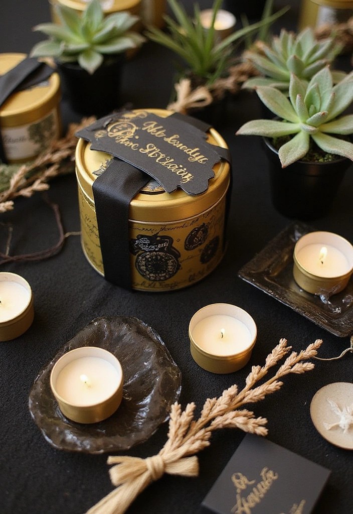 18 Elegant Black and Gold Table Decor Ideas for Your Next Dinner Party (Guests Will Be Impressed!) - 18. Elegant Black and Gold Themed Favors