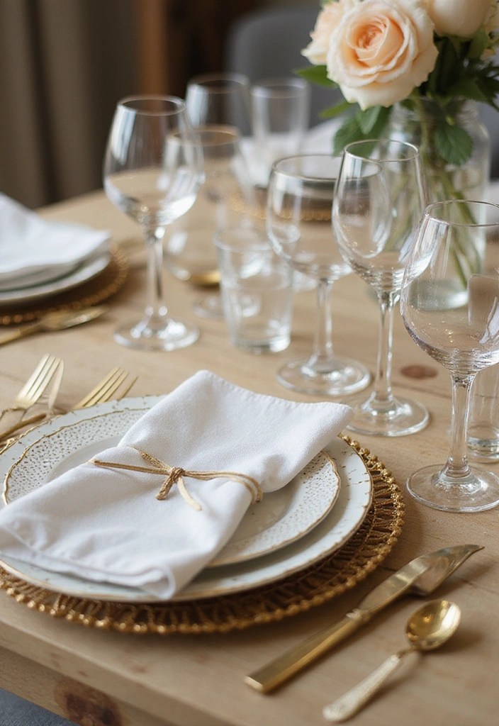 18 Elegant Black and Gold Table Decor Ideas for Your Next Dinner Party (Guests Will Be Impressed!) - 9. Elegant Glassware with Gold Accents