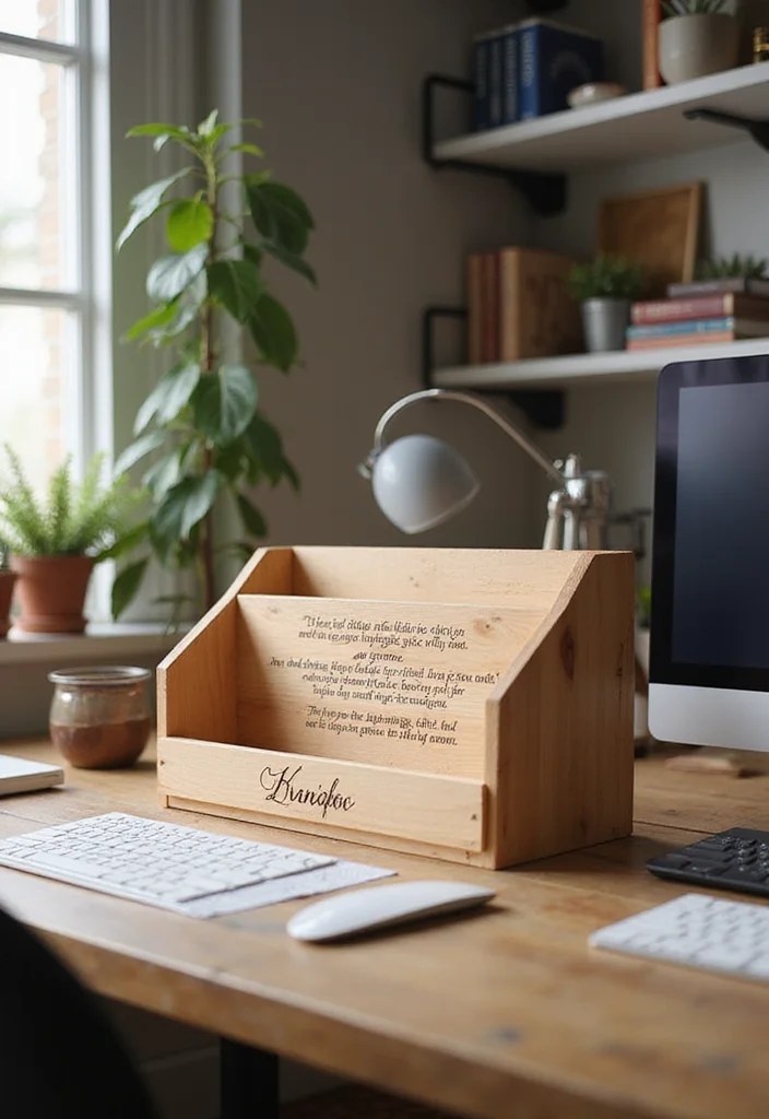 10 Stunning Wood Desk Organizers That Will Elevate Your Workspace Aesthetic! - 8. The Personalized Touch: Custom Organizers