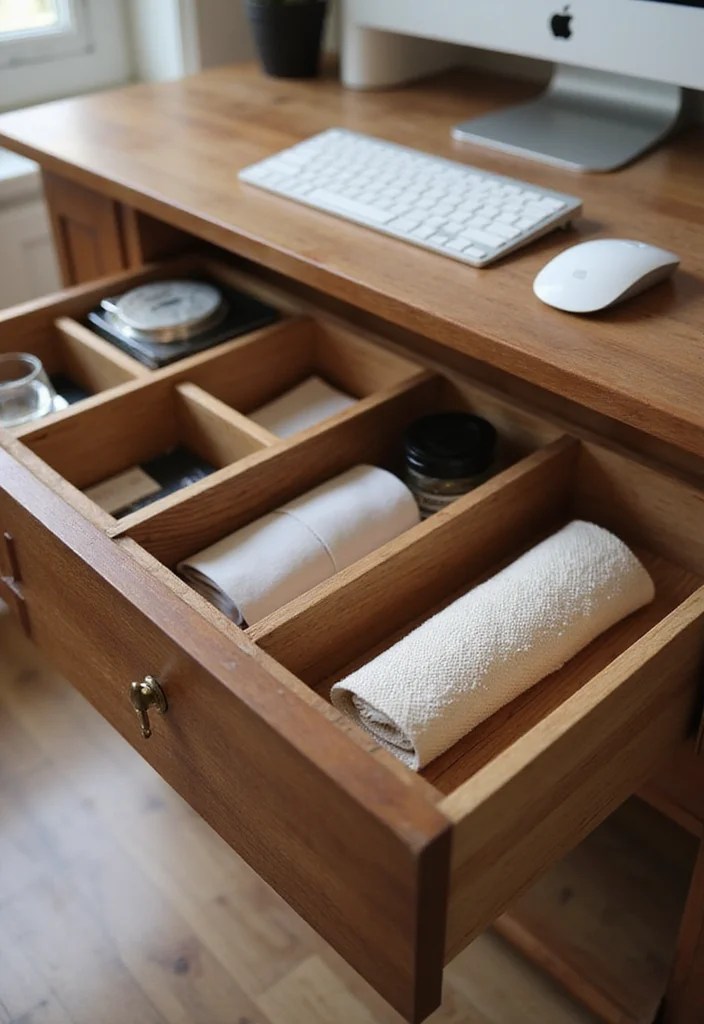 10 Stunning Wood Desk Organizers That Will Elevate Your Workspace Aesthetic! - 9. Chic Drawer Organizers