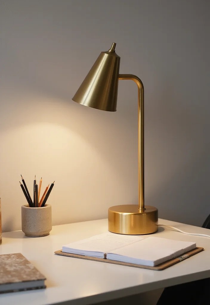 9 Compact Gold Desk Lamps Perfect for Small Spaces (You’ll Love #2!) - 1. The Minimalist Marvel