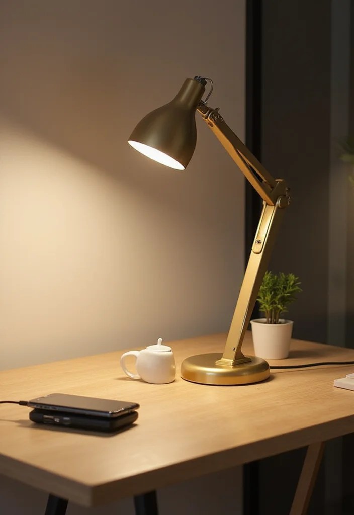9 Compact Gold Desk Lamps Perfect for Small Spaces (You’ll Love #2!) - 8. The Multi-Functional Marvel