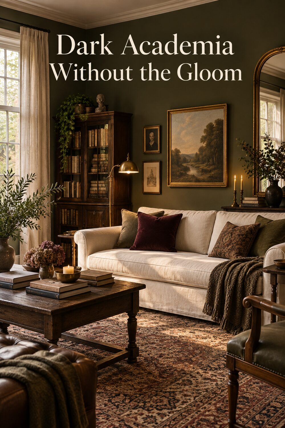 How to Create a Dark Academia Living Room Without Making It Feel Too Dark